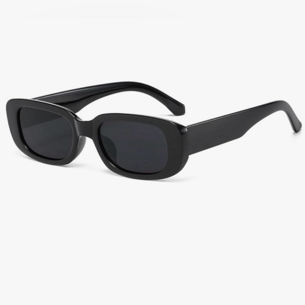 Stylish Black and Brown Rectangular Sunglasses